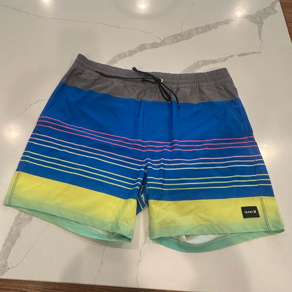 Hurley Men's Multicolor Striped Board Shorts